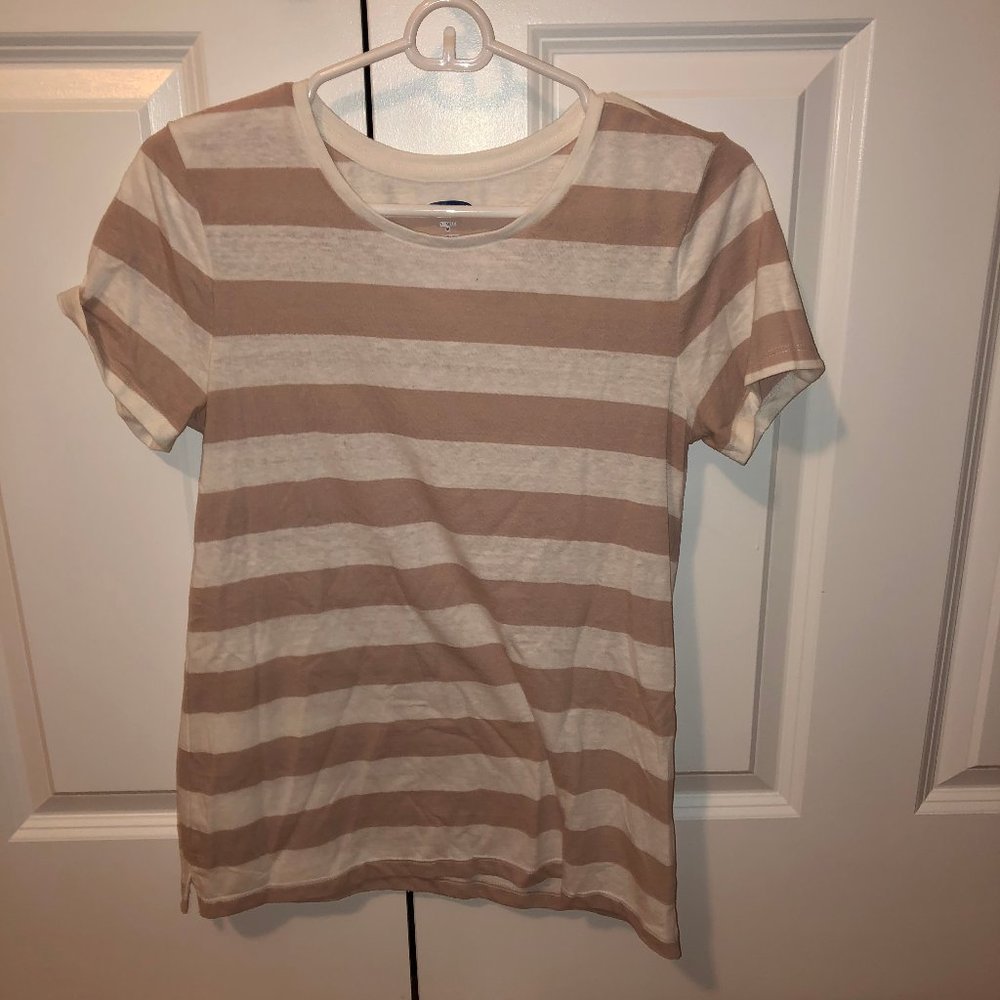 Tan Striped T-Shirt